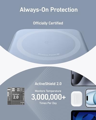 Anker Mag Go Power Bank for i Phone 15/14/13 – 10,000 m Ah Qi2 Certified Ultra-Fast Wireless Charger with Smart Display & Foldable Stand – Compact Portable USB-C Battery Pack for Effortless Charging on the Go