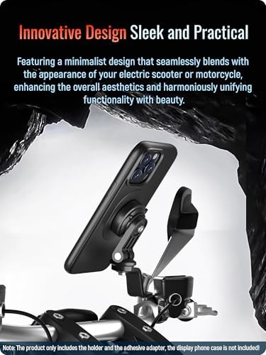 sincetop Quad Series Phone Holder for Bikes & Motorcycles – Premium Aluminum Handlebar Mount with Quick Lock Mechanism – Universal Fit for Mountain, Road, E-Bikes & Scooters – Securely Accommodates All Phone Sizes for Seamless Navigation and Hands-Free Experience