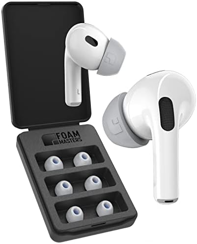 Transform Your Air Pods Pro with Foam Masters Ultra-Premium Memory Foam Ear Tips | 3 Pairs in Black Magic Ver 6.0 | Unmatched Comfort & Secure Fit | Advanced Noise Cancellation for Enhanced Audio | Replacement Ear Buds S/M/L for Tailored Listening Experience | Elevate Your Sound Quality and Enjoy All-Day Wearability with Ergonomic Design