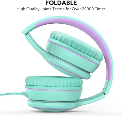 RORSOU R10 Over-Ear Headphones – Lightweight Hi-Fi Stereo Sound with Integrated Microphone for Crisp Bass and Clarity, 1.5 M Tangle-Free Cable, Perfect for Smartphones, Tablets, and PCs – Ultimate Comfort and Portable Design for Music Lovers on the Move