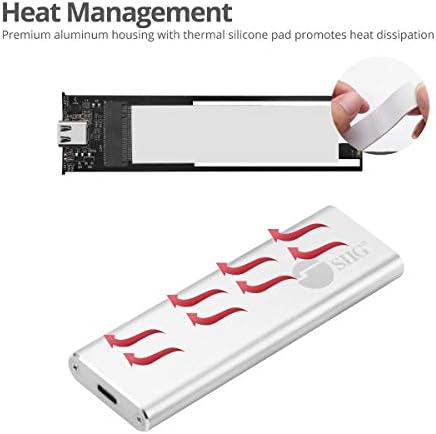 Revolutionize Your Data Storage with the SIIG USB C NVMe SSD Portable Enclosure – Achieve 10 Gbps Transfer Speeds & Seamless Compatibility for Windows/Mac OS with Tool-Free Design for Effortless Setup and Enhanced Mobility