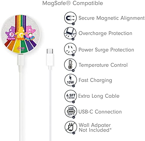 Sonix x Sanrio Hello Kitty & Care Bears Magnetic Mag Safe Charger for i Phone 12-16 Series | 6.5 ft USB-C Fast Wireless Charging Cable | Stylish, Playful, and Efficient Power Solution for Your Device