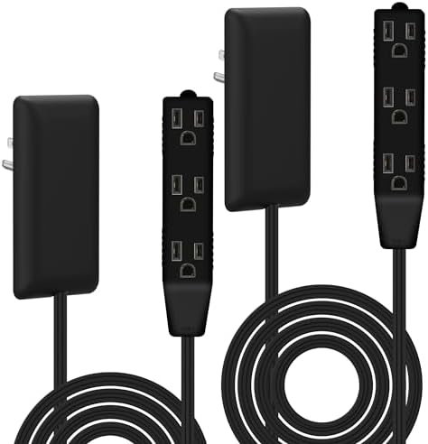 LIDER Ultra-Thin Flat-Face Outlet Extender with 3 Receptacles – Space-Saving Power Strip with 3 ft Cord, ETL-Listed for Safety, Sleek White Design for Modern Interiors – Perfect Solution for Enhanced Device Charging and Versatile Placement