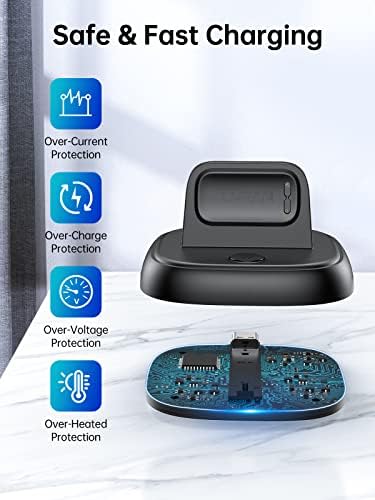 LVFAN Fast Charging Dock for Fitbit Charge 6, Charge 5 & Luxe – Magnetic Charger Stand with Reset Button for Efficient Power Management – Ultimate Smartwatch Charging Solution for Active Lifestyles