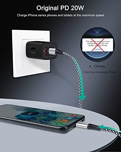 20 W Dual-Port USB-C Wall Charger – Fast Charging Power Adapter for i Phone, Samsung Galaxy, Google Pixel, and More – Compact & Reliable Power Delivery for Simultaneous Device Charging – Essential Tech Accessory for Home & Travel