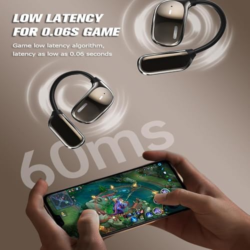Next-Gen Open Ear Bluetooth 5.4 Earbuds with Touch Control – Waterproof Wireless Headset for i OS/Android – Unmatched Sound Clarity and Comfort for Active Lifestyles and Everyday Use