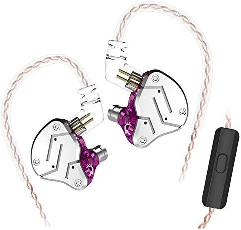 KZ ZSN PRO X Dual Driver Earbuds – Hi-Fi Stereo Headphones with Balanced Armature & Dynamic Driver, Ergonomic Comfort for Optimal Listening, Detachable Cable & Built-In Microphone, Perfect for Audiophiles & Everyday Use – Golden Finish