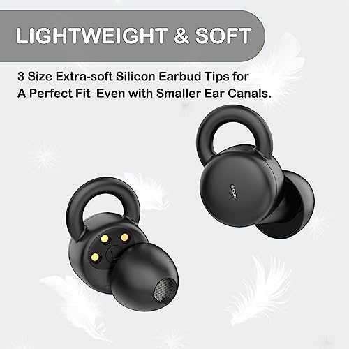 Ultra-Compact Bluetooth Sleep Earbuds for Side Sleepers – Discreet Noise-Blocking Wireless Headphones for Uninterrupted Rest and Active Lifestyles – Perfect for Travel, Sports, and Deep Sleep Comfort