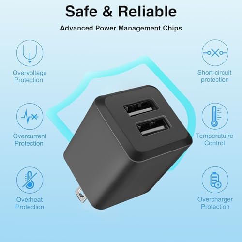 Maximize Your Charging Efficiency with the 3-Pack Dual-Port USB Wall Charger Cube – Fast Charging Adapter for i Phone 15, 14, 13, 12, 11 & More – Compact Power Block for Home, Office, or Travel Use – Durable Design for Simultaneous Device Charging