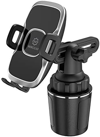 Wix Gear Enhanced Cup Holder Phone Mount – Adjustable Long Neck for Optimal Viewing, Universal Fit for i Phone, Samsung, Google & More – Durable Hands-Free Car Accessory with Expandable Side Arms for Safe Navigation and Music Enjoyment