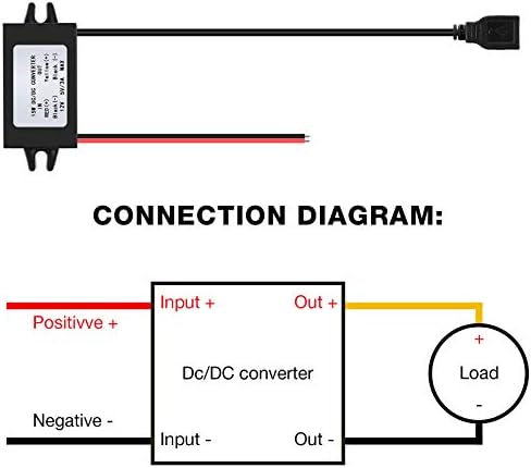 Weewooday 12 V to 5 V DC-DC Buck Converter with USB Output – Ultra-Compact Car Power Adapter for On-the-Go Charging Solutions and Device Compatibility