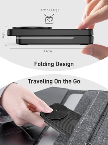 Revolutionary 3 in 1 Magnetic Wireless Charging Hub for Samsung Devices – Ultimate Foldable Mag Safe Station for Galaxy S25 Ultra/S24/S23 Ultra/S22, Galaxy Watch Ultra/8/7/6/5/4/Buds – Rapid Travel Charger with Enhanced Compatibility and Sleek Design for On-the-Go Charging Solutions