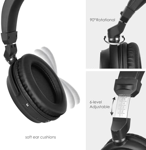 Experience the Future of Home Audio with SIMOLIO Wireless Headphones for TV – Premium Over-Ear Design Featuring Advanced Apt X Low Latency Technology for Flawless Sound Synchronization, Tailored 3 EQ Modes for Personalized Listening, and Enhanced Dialog Clarity Perfect for Seniors. Enjoy Universal Compatibility with Optical, AUX, and RCA Transmitters, a Remarkable 40-Hour Battery Life for Extended Use, and Effortless Volume Control for an Unmatched Entertainment Experience. Elevate Your Viewing Pleasure with Expertly Crafted Headphones Designed for Comfort and Clarity, Ensuring Every Word is Heard in Stunning Detail. Perfect for Movies, Music, and Gaming – Transform Your Audio Experience Today!