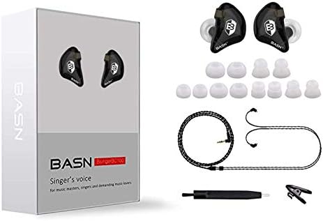 BASN Bsinger BC100 Professional In-Ear Monitor Headphones – Noise-Isolating IEM Earbuds for Musicians and Audiophiles with Universal Fit, Enhanced Compatibility, and Superior Sound Clarity in Sleek Blue Design