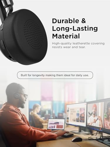 Lenovo Wireless Vo IP Headset Replacement Earcups – Premium Comfort Memory Foam Design with Noise Isolation for Gaming & Professional Use, Effortlessly Upgrade Your Headset Compatibility for Enhanced Audio Experience