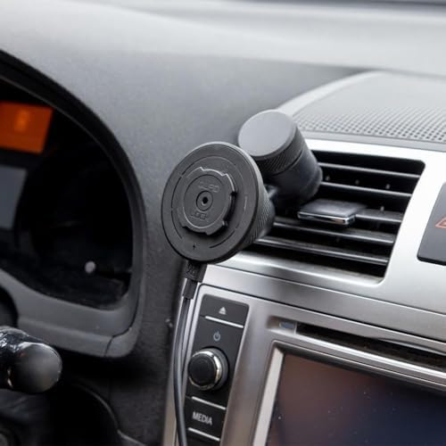 Experience Ultimate Stability with the Quad Lock Suction Car Phone Holder – Precision Engineered for i Phone, Galaxy, Pixel, and Universal Adapters – Effortless Hands-Free Navigation and 360-Degree Viewing Flexibility – Sleek Dashboard and Windshield Mount for Enhanced Driving Safety and Convenience