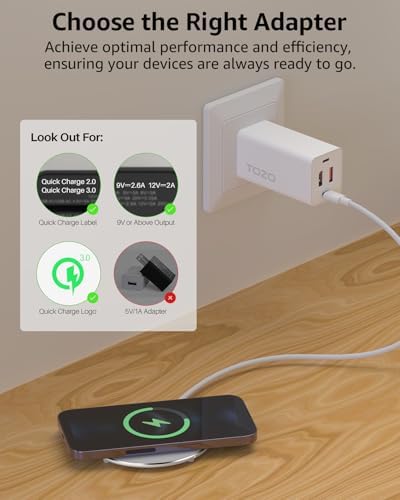 TOZO 2025 Upgraded 15 W Max Fast Wireless Charging Pad – Sleek Rose Red Design for i Phone 16/15/14/13/12 Series & Samsung Galaxy S24/S23/S22 – Ultimate Wireless Power Solution for Busy Lifestyles – Efficient, Portable & Compatible Charging Experience