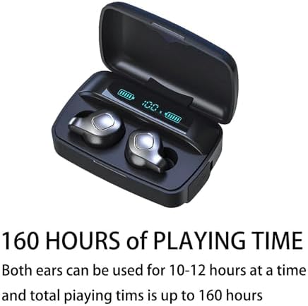 Revolutionize Your Audio Experience with Bluetooth 5.0 Wireless Earbuds – 4 Microphone Technology for Superior Call Clarity, Touch Control, USB-C Quick Charge, Deep Bass Immersion, and Smart In-Ear Detection for Uninterrupted Listening (Black F8) – Perfect for Music Lovers and On-the-Go Professionals