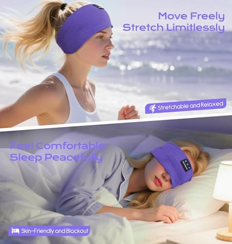 Revolutionary Bluetooth 5.4 Sleep Headphones Headband – Ultra-Thin Wireless Earphones for Uninterrupted Comfort During Sleep, Yoga, Running, and Jogging – Ideal Gift for Active Lifestyles and Relaxation Seekers