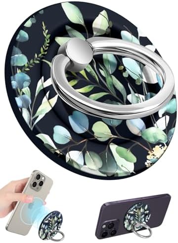 Tycamp Vintage Floral Magnetic Phone Grip – Chic Mag Safe-Compatible Ring Holder for i Phone 16/15/14/13/12 Series – Adorable & Practical Phone Stand for Women and Girls – Superior Grip for Safe Handling & Effortless Selfie Capture