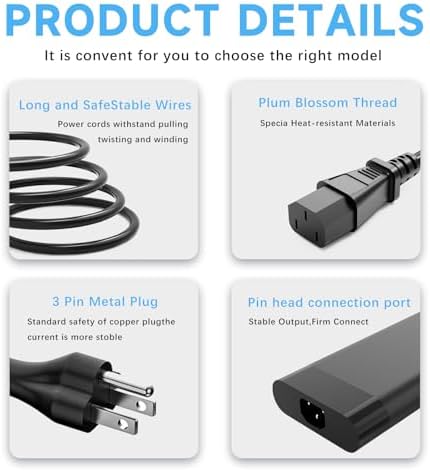 Power Up Your HP: 200 W Ultra-Fast Laptop Charger for ZBook, Victus, Pavilion, and Envy Series – Advanced AC Adapter with Rapid Charging, Safety Features, and Travel-Friendly Design for Optimal Performance and Convenience