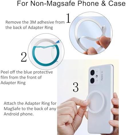 Xerial Heart-Shaped Magnetic Phone Grip – Stylish Mag Safe-Compatible Accessory with Versatile Adapter Ring for Android & Kindle – Wireless Charging-Friendly 3 D Foldable Design for Secure Handling and Effortless Portability