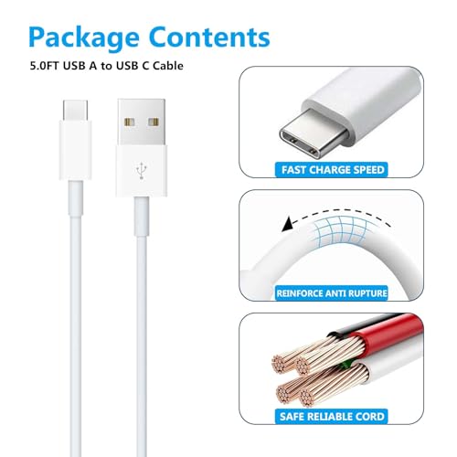 4 Pack Carplay USB A to USB C Cable for iPhone 16E 15 16, 16 Pro Max, 16 Plus Car Charger, iPad Pro 12.9/11, iPad 10 Generation, iPad Air 5 Generation/4 Gen, Mini 6 Generation Car Fast Charging Cord – Enhanced Compatibility and Speed