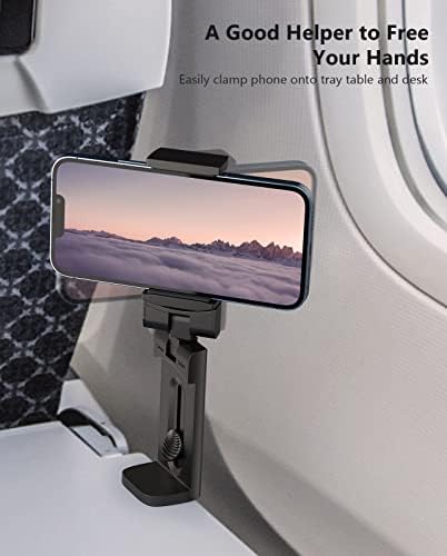 Mii KARE Universal Airplane Phone Holder – Innovative 360-Degree Rotating Smartphone Mount for Ultimate In-Flight Entertainment, Lightweight and Durable Travel Companion for Effortless Viewing on Tray Tables, Perfect for Long Flights and Quick Getaways
