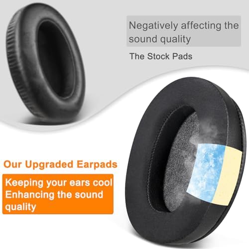 Premium SOULWIT Cooling Gel Earpads for Sony WH-XB910 N Headphones – Advanced Noise Isolation Foam Cushions for Unmatched Comfort and Superior Sound Quality – Stylish Red Storm Replacement Ear Pads for Music Enthusiasts