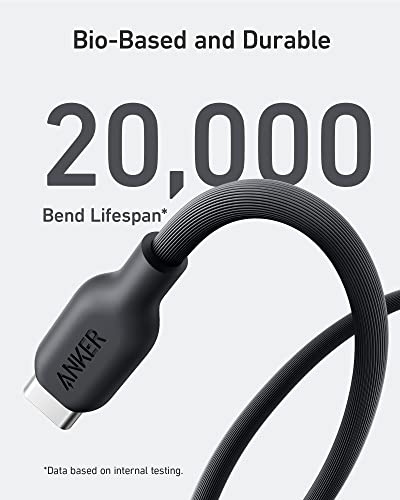 Anker 6 FT USB C to Lightning Cable – MFi Certified, Eco-Friendly Bio-Based Charging Cord for i Phone 14 and More – Stylish Purple Design for Enhanced Durability and Fast Data Transfer – Perfect for Home and Office Use