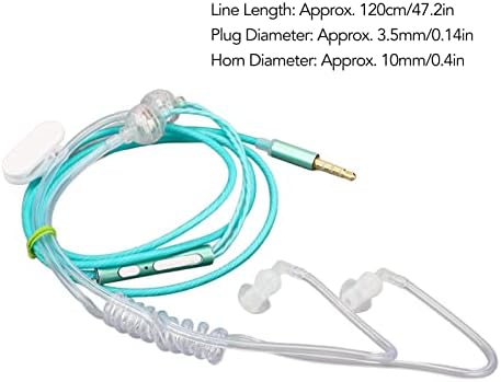 Yunseity Advanced Air Tube Earbuds – Premium Noise Cancelling Anti-Radiation Headphones with Universal 3.5 mm Compatibility for Mobile Devices (Vibrant Green) – Enhance Your Audio Experience While Protecting Your Health with Ergonomic Comfort Design