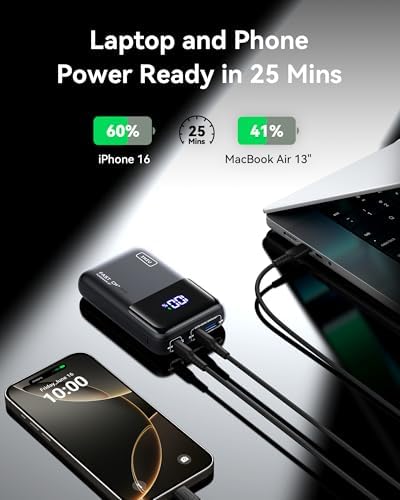 Ultimate INIU Power Bank 20,000 m Ah – 65 W Compact Fast Charger for Laptops, Tablets & Smartphones – Multi-Device USB-C Travel Power Bank with PD & QC Technology – Ideal for Mac Book, i Pad, Steam Deck, i Phone 16/15, Samsung Galaxy S22 – Unmatched Portability & Efficiency