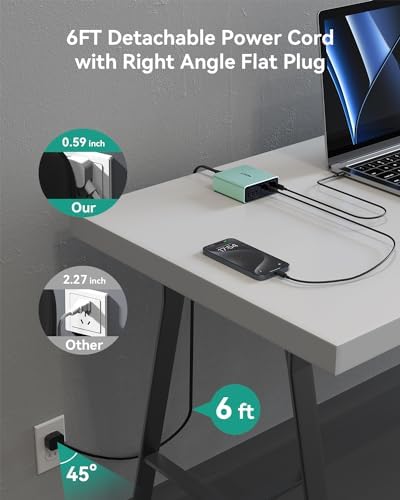 200 W Ga N IV USB-C Charging Hub – 8-Port Fast Charger Station with PD 65 W Laptop Power for Mac Book Pro/Air, i Phone 16/15/14, Galaxy S23/22 & Steam Deck – Ultimate Compact Solution for Multi-Device Efficiency and Safety