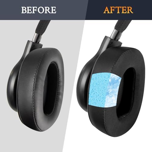 SOULWIT Navy Blue Cooling Gel Earpads for JBL E55 BT – Premium Comfort & Noise Isolation Replacement Cushions for Over-Ear Headphones – Ultimate Sound Enhancement Accessory
