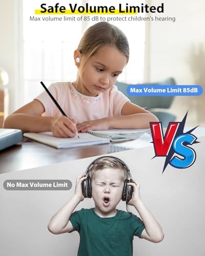 Panda-Themed Kids Bluetooth 5.3 Wireless Earbuds – Lightweight, IPX6 Waterproof, and 85 d B Volume Limiting for Safe Listening – Built-in Mic for Hands-Free Calls, Perfect for School, Travel, and Play – Durable Noise Cancelling Design for Young Audio Enthusiasts