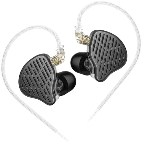 KZ ZSN Pro Hybrid In-Ear Earbud Headphones – High-Fidelity Audio with Dynamic Driver & Balanced Armature, Stylish Metal Faceplate, Detachable Cable for Custom Connectivity – Perfect for i Phone & Android Use, Ideal for Fitness & Everyday Listening (Blue, No Mic)