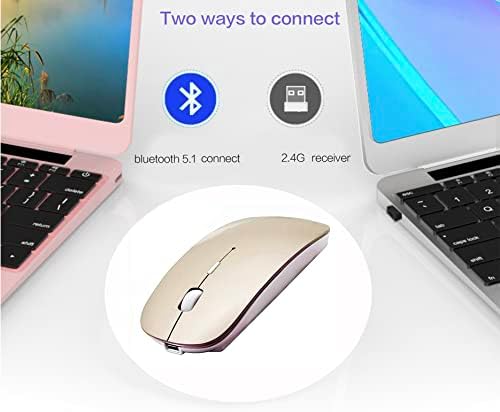 Sleek Bluetooth Wireless Mouse for Mac, Windows & i Pad – Ergonomic Design, High-Precision Navigation, Rechargeable & Dual-Mode Compatibility (Gray & Black) – Elevate Your Productivity with Clutter-Free Connectivity