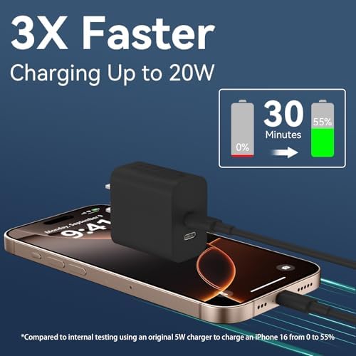 20 W Dual-Port USB-C Fast Charger with 6.6 FT Cable – Ultimate Power Solution for i Phone 15/16 Pro Max & Android Devices – Efficient Travel Companion Designed for rapid charging, this 20 W Dual-Port USB-C Charger ensures your i Phone 15/16 Pro Max and Android devices stay powered up with maximum efficiency. Featuring a generous 6.6 FT USB-C to C cable, this charger eliminates the inconvenience of short cords while allowing you to multitask with ease. Its dual-port design offers the ability to charge two devices simultaneously, making it ideal for busy professionals and frequent travelers. Enjoy broad compatibility across multiple Apple and Android devices, ensuring versatility for all your charging needs. The compact and lightweight structure of this charger enhances portability, making it an essential accessory for your on-the-go lifestyle. Built with high-quality materials, this charger prioritizes durability and safety, giving you peace of mind while delivering fast charging performance. Elevate your charging routine and stay connected wherever life takes you with this indispensable charging solution.