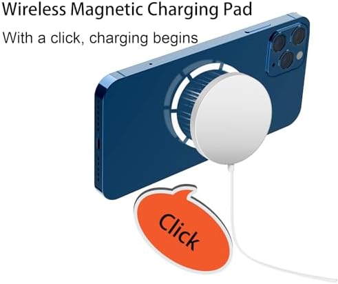 HYDGYC 15 W Mag Safe Wireless Charging Pad – Ultimate Fast Charging Solution for i Phone 16 Series & Air Pods – Sleek Black Design with 3.3 ft Cable – Effortless Magnetic Alignment for Tangle-Free Power – Compatible with i Phone Models 12, 13, 14 & More – Elevate Your Charging Experience with Reliable Speed and Style