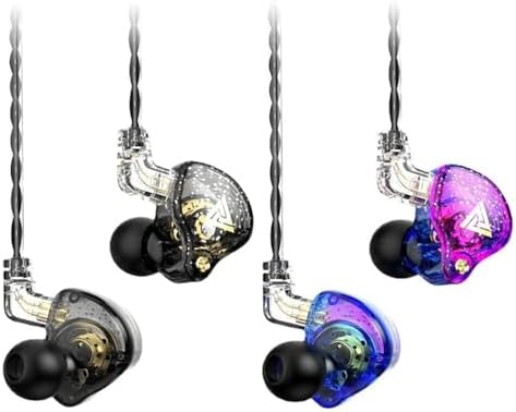 AK6 PRO Wired Gaming Earbuds 2 Pack – Immerse Yourself in Hi-Fi Sound with 10 mm Dynamic Drivers, Deep Bass, and Advanced Noise Cancellation – Ergonomically Crafted for Ultimate Comfort in Stylish Black and Purple Finish, Universally Compatible with All Devices
