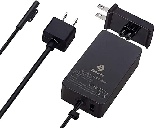 High-Performance 65 W Surface Pro Charger – Universal Compatibility for Surface Devices, Fast Charging with 6 FT Cable & USB Port, Safe & Efficient Power Supply for Surface Pro 9/8/7/6/5/4/3, Surface Laptop 5/4/3/2/1, Surface Book, & Surface Go Models