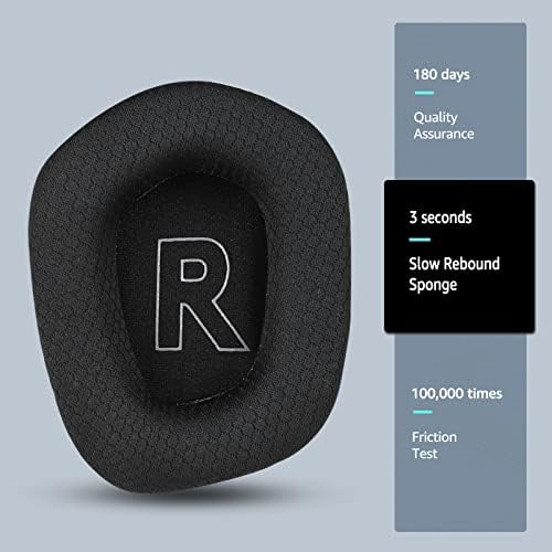 Upgrade Your Gaming with Premium Soft Mesh Ear Pads for Logitech G733 & G335 – Noise-Isolating Foam Enhances Comfort and Sound Quality (Black)
