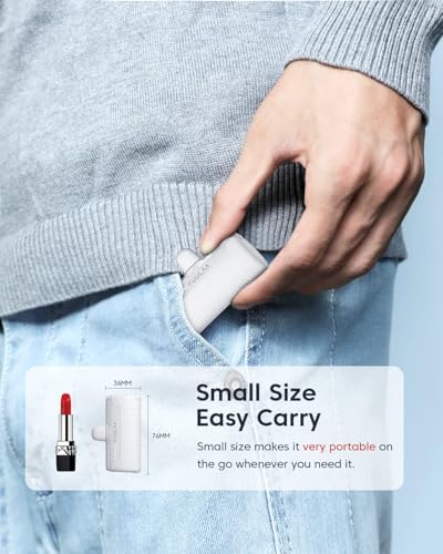 Kuulaa 4500 m Ah Compact USB-C Power Bank – Ultra-Portable Phone Charger for i Phone 15, Samsung Galaxy, LG, Moto, and Pixel Devices – Fast Charging Battery Pack for On-the-Go Power Solutions – Lightweight and Durable Travel Companion