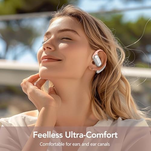 Revolutionary Waterproof Wireless Bone Conduction Headphones – Open-Ear Comfort with Enhanced Bass Response – Ideal for Active Lifestyles and Outdoor Adventures – Stylish Yellow Design for Visibility and Connectivity