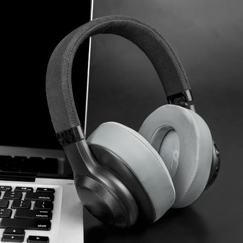 SOULWIT Navy Blue Cooling Gel Earpads for JBL E55 BT – Premium Comfort & Noise Isolation Replacement Cushions for Over-Ear Headphones – Ultimate Sound Enhancement Accessory