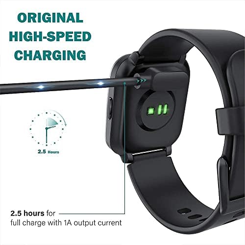 Effortless Power: Dual-Pack Basznrty S52 Smart Watch Magnetic USB Charging Cables – Fast Charging Solution in Black & White for Ultimate Versatility and Style – Essential Smartwatch Accessory for Seamless Connectivity and Fitness Tracking