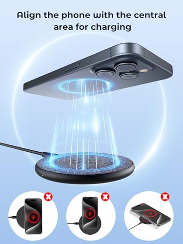 Enhanced Dual Pack Q Wireless Charger: 15 W Fast Charging Pad for i Phone & Samsung Galaxy – Qi-Certified Convenience for Home & Office, Compatible with Air Pods & Galaxy Buds, Sleek Design for Effortless Charging Solutions