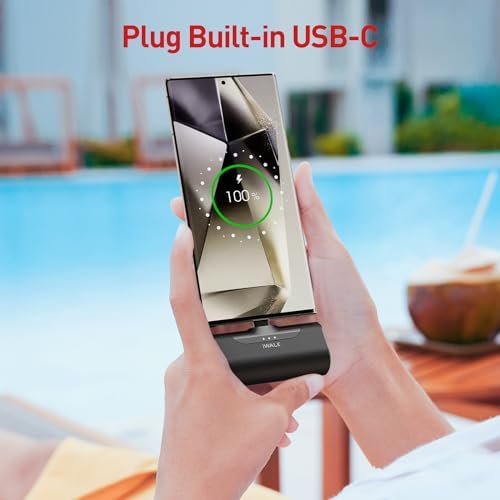 i WALK Compact 4500 m Ah USB-C Power Bank – Ultra-Lightweight Portable Charger for i Phone 16/15, Samsung Galaxy S25/S24/S23, and More – Fast Charging, Versatile Compatibility, Stylish Purple Design for On-the-Go Power Solutions