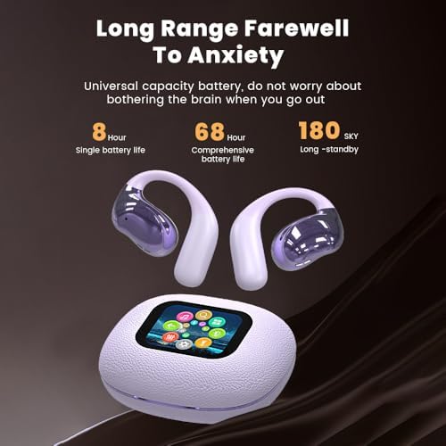 Innovative Bone Conduction Fitness Earbuds – IPX7 Waterproof Bluetooth 5.4 Wireless Headphones with Touch Controls for Optimal Comfort and Awareness During Workouts – Elevate Your Athletic Experience with Open Ear Design