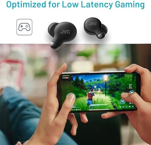 JVC True Wireless Earbuds with Active Noise Cancelling – Bluetooth 5.3 Technology for Seamless Connectivity – Comfortable Fit with S/M/L Memory Foam & Silicone Tips – IPX4 Water Resistant for All-Weather Use – 28 Hours Playback with Compact Charging Case – Versatile Compatibility for Music and Calls